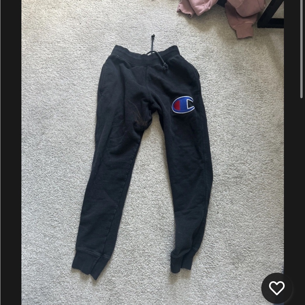 Champion Black Joggers with Logo